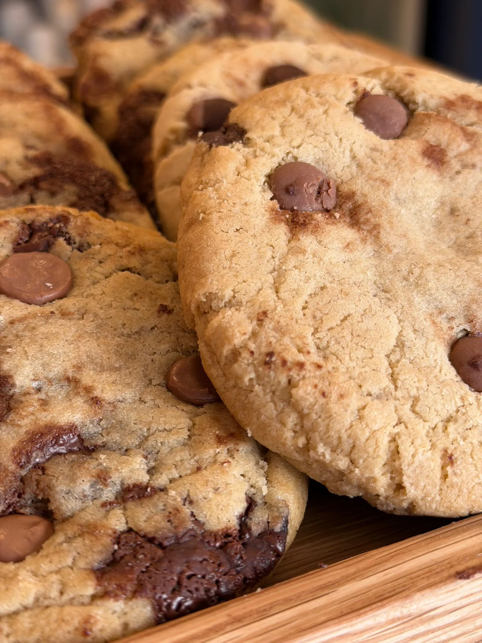 Freshly baked chocolate chip cookies at Bakehouse