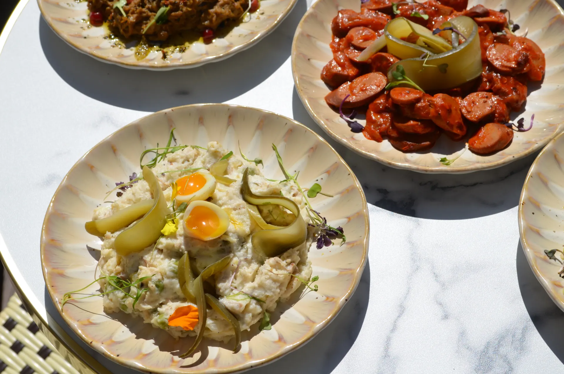 Tapas spread from above